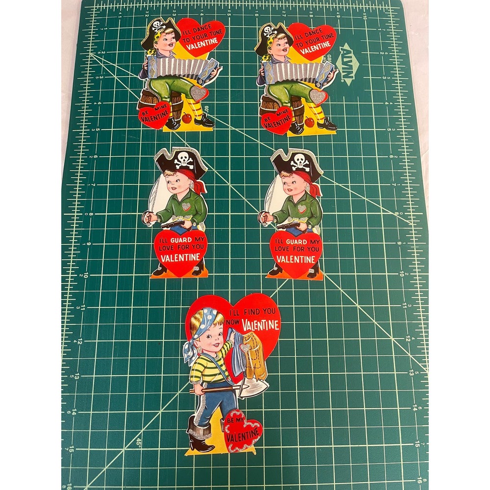 Vintage Pirate Valentines Cards